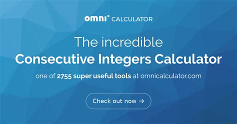 consecutive integers calculator|Online Consecutive Integers Calculator .